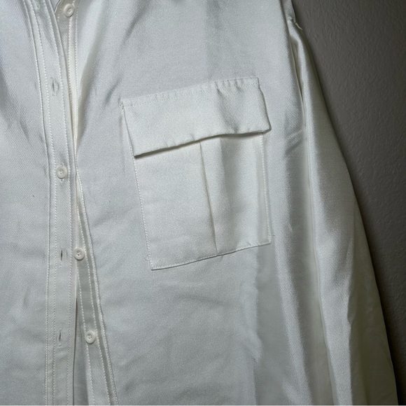 C/MEO Collective White Button‎ Down Shirt women’s small classic minimal career - Picture 2 of 8